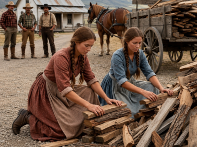 everyone laughed when the twin sisters hauled home the sawmill’s broken scrap wood — until strangers crossed montana just to open their barn