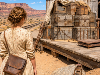 the shipment arrived for an outlaw dead forty years—when she opened it, she learned why her family had been ruined
