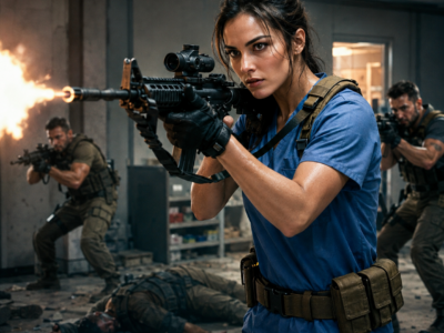 The wounded Marines barely noticed the quiet new nurse, until armed men stormed their hospital and she whispered five words that made the senior officer turn pale…