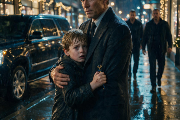 A TERRIFIED ORPHAN BEGGED ME TO PRETEND I WAS HIS FATHER IN THE RAIN—THEN ONE SCAR MADE MY LAWYER GO PALE WITHOUT SAYING A WORD
