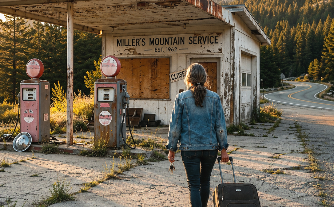 My Husband Took Everything After 33 Years—Then My Father’s Abandoned Gas Station Revealed a Secret the Whole Valley Remembered