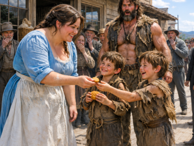 “We Want Her, Daddy!” The Mountain Man’s Twins Chose the Widow the Town Called ‘Too Wide to Wed’
