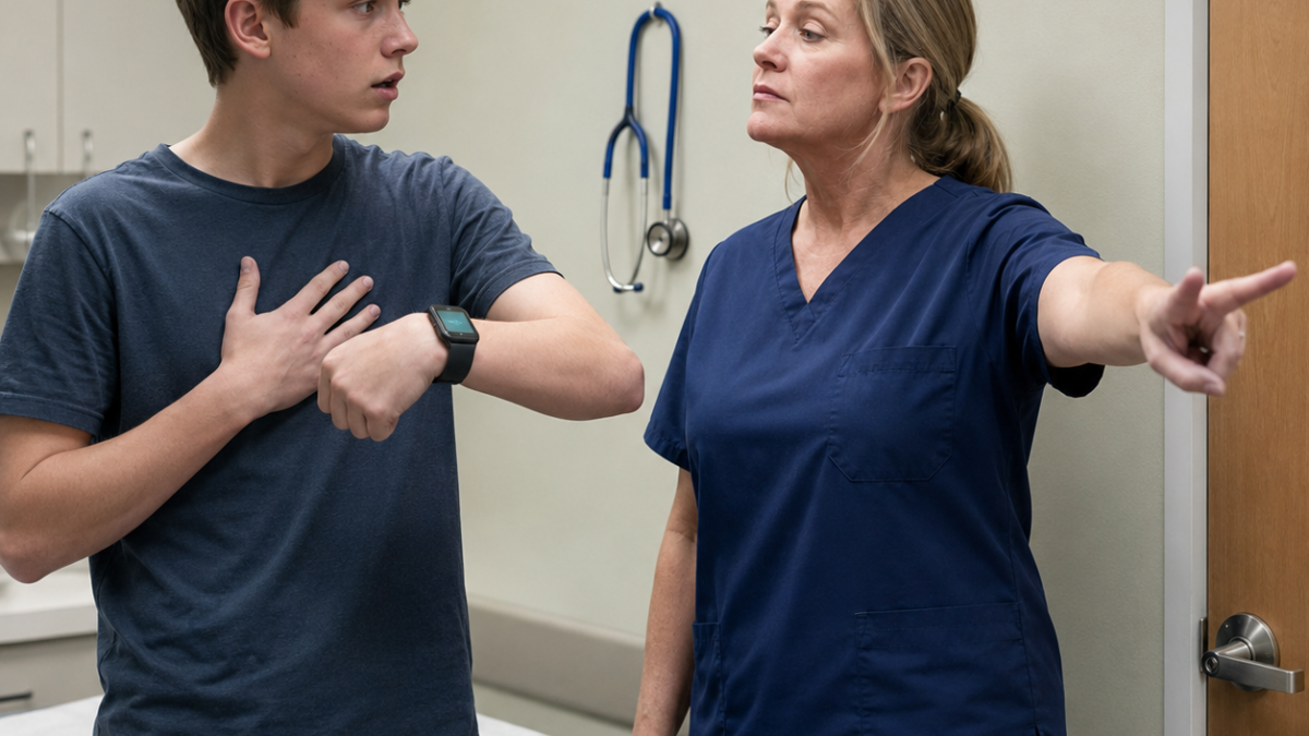 “You’re sixteen, your heart is fine,” the school nurse told Ethan after glancing at his smartwatch. But before the next class ended, someone came running back to her office with three words…