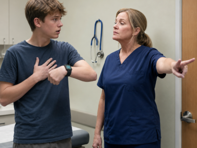 “You’re sixteen, your heart is fine,” the school nurse told Ethan after glancing at his smartwatch. But before the next class ended, someone came running back to her office with three words…