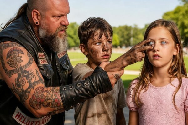 A HOMELESS BOY TOUCHED MY BLIND DAUGHTER’S EYE WHILE I HELD HIS WRIST—THEN SHE SAW MY FACE, AND WHAT HE WHISPERED NEXT MADE ME REMOVE MY VEST
