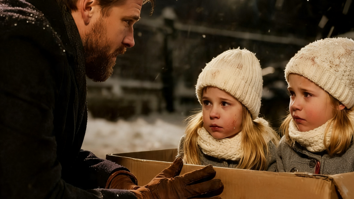 I FOUND TWO FROZEN TWIN GIRLS HIDING IN A CARDBOARD BOX—DAYS LATER, A BLACK LIMOUSINE ARRIVED, AND THE WOMAN INSIDE CALLED THEM BY NAMES I NEVER TOLD HER