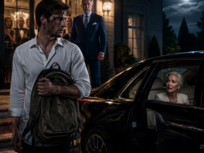 I WALKED OUT AFTER MY ADOPTIVE FATHER SLAPPED ME BEFORE HIS RICH FRIENDS—BUT THE WOMAN WAITING IN THE BLACK CAR KNEW WHY HE NEEDED ME SILENT