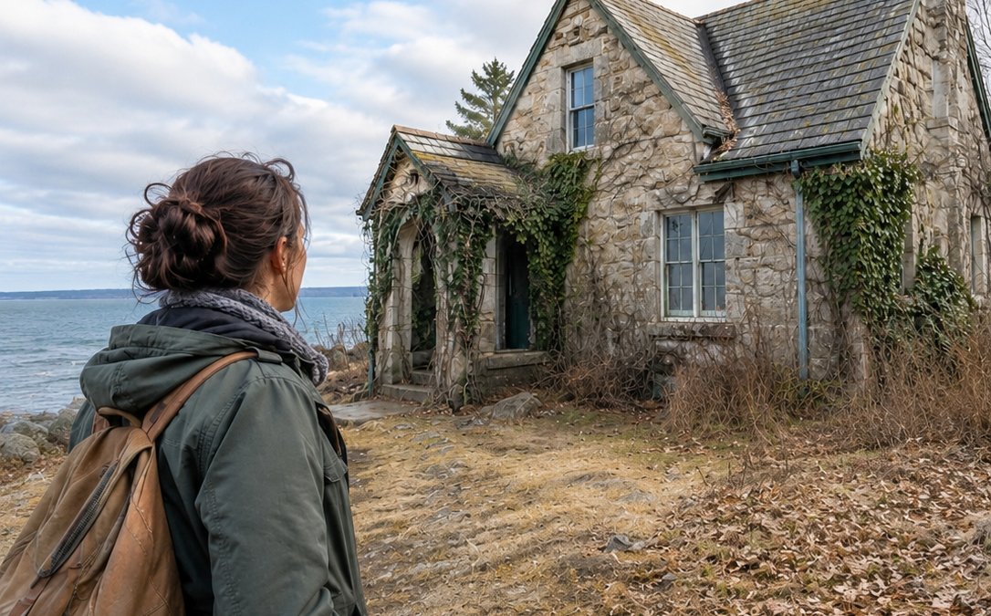 they laughed when her billionaire grandfather left her a $1 cottage in maine—until she broke through the basement wall and found what the family had buried for twenty-eight years