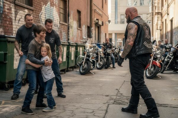 A HOMELESS BOY STOOD BETWEEN TWO TEENAGERS AND A BIKER’S TERRIFIED DAUGHTER UNTIL HE COLLAPSED — HOURS LATER, HER FATHER OPENED HIS BACKPACK AND STOPPED COLD…