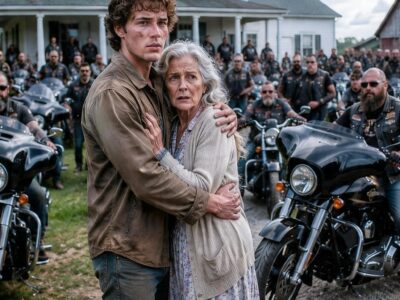 I PULLED A BLOODIED MOTHER FROM A KIDNAPPER’S CAR—BY SUNRISE, 2,000 BIKERS SURROUNDED OUR FARM, AND THEIR LEADER ASKED ME ONE TERRIFYING QUESTION