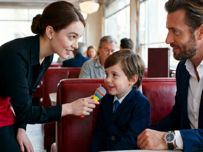 A BILLIONAIRE BEGGED A SHY WAITRESS TO MAKE HIS SILENT SON SPEAK—BUT WHEN THE BOY WHISPERED HER NAME, THE SECRET SHE BURIED CAME KNOCKING AT HIS DOOR