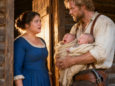 A grieving widow was shamed for nursing a rancher’s starving twins, but when she opened their dead mother’s red blanket, something sewn inside made the rancher whisper, “Don’t let anyone know…”