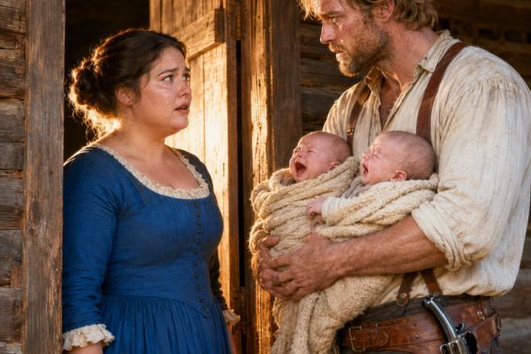 A grieving widow was shamed for nursing a rancher’s starving twins, but when she opened their dead mother’s red blanket, something sewn inside made the rancher whisper, “Don’t let anyone know…”