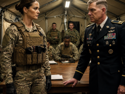 “A Navy SEAL Mocked the Quiet Janitor in Front of Everyone, Until One Small Detail Made the Base Commander Walk Straight Toward Her and Ask…”