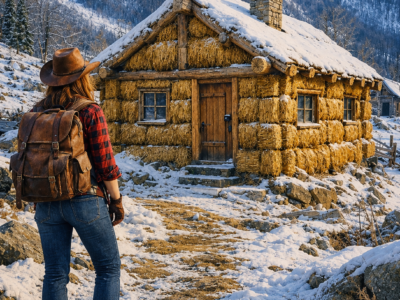 She Lined Her Cabin Walls With Straw Two Inches Deep — The Freeze Took Every Home but Hers