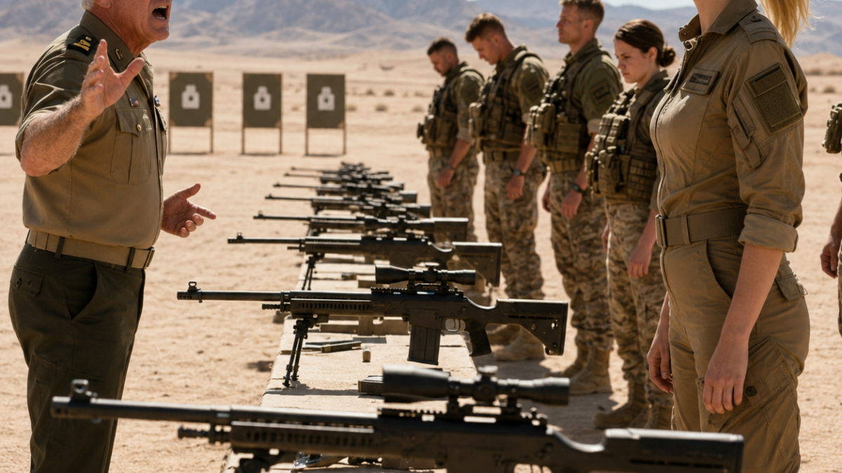 “Get back to logistics,” the colonel told her after thirteen elite shooters missed, but she calmly reached into her pocket, and the general’s expression changed before she even fired…