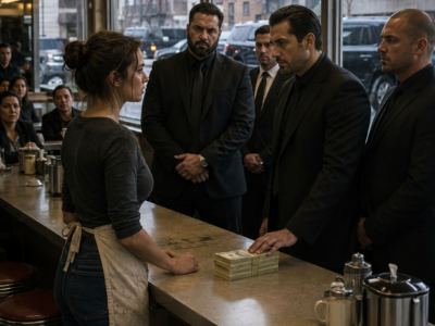 A Broke Café Girl Gave a Bloodstained Older Woman Shelter at Two in the Morning—Then Four Black SUVs Surrounded Her Diner, and Mafia Boss Dante Russo Learned the Ordinary Waitress His Enemies Had Marked for Death Was the One Woman Brave Enough to Demand He Repay His Family’s Debt on Her Terms