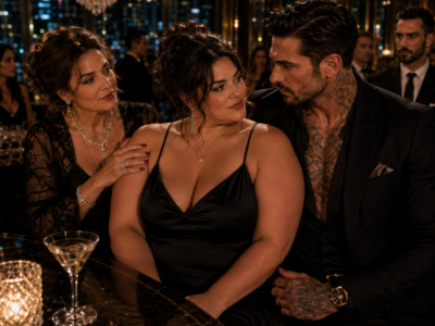 “Pretend you’re my son’s fiancée tonight,” the Mafia matriarch told a broke plus size stranger, but the moment her son saw the old brass key around her neck, he stopped cold…