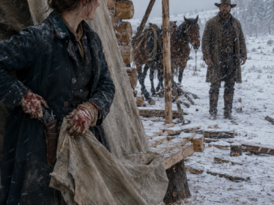 Mil Haven Laughed as Widow Emily Dawson Raised Her Cabin Alone in the Montana Cold—Until Widowed Rancher William Carter Rode Down From the Ridge Before a Winter Storm, Offered His Hands Instead of His Pity, and Discovered She Was Rebuilding More Than a House