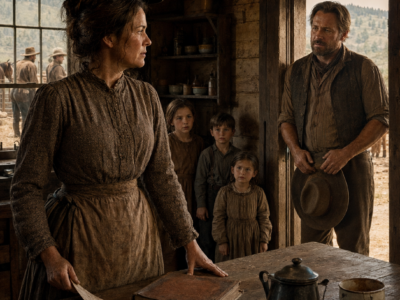 The Ranch Hands Had Gone a Month Without a Hot Meal—Then a Widowed Mother of Three Walked Six Miles to Blackthorn Creek, Took Over the Broken Cookhouse, and Made a Failing Ranch Remember Why It Was Still Worth Fighting For