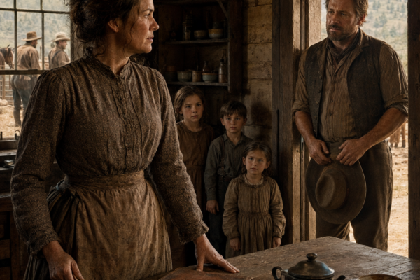 The Ranch Hands Had Gone a Month Without a Hot Meal—Then a Widowed Mother of Three Walked Six Miles to Blackthorn Creek, Took Over the Broken Cookhouse, and Made a Failing Ranch Remember Why It Was Still Worth Fighting For