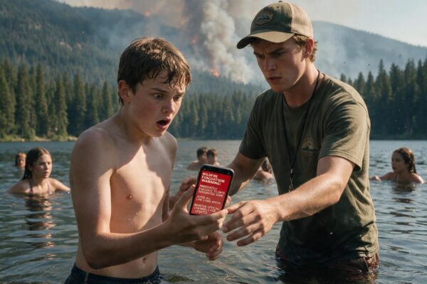 At summer camp, my phone flashed a mandatory evacuation warning. The counselor seized it, the director told us not to panic, and hours later I learned what had happened before the alert…