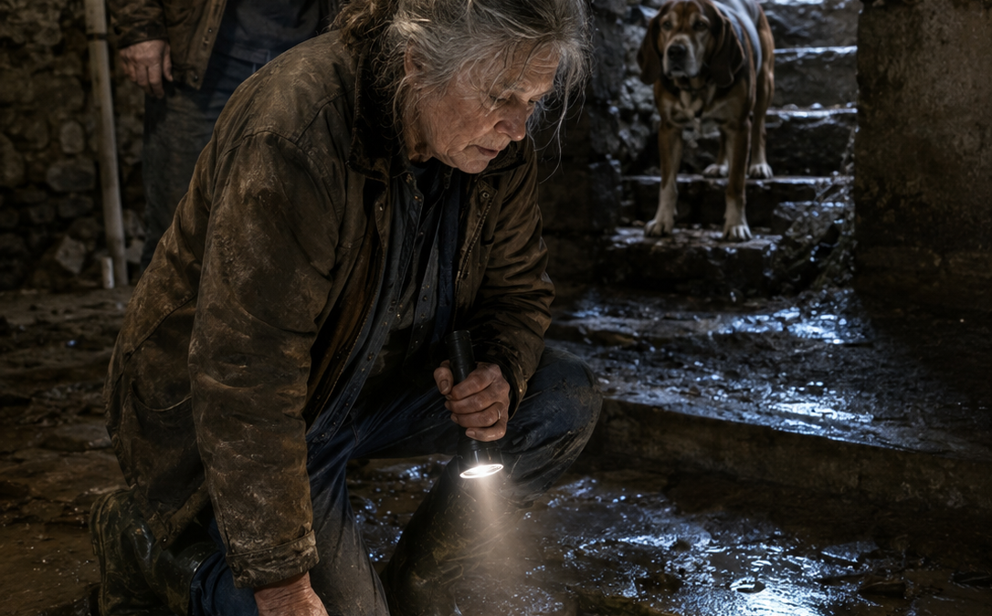 At 68, Nora Used Her Last Money to Drain the Flooded Tennessee Basement Her Children Called Worthless — But When the Black Water Finally Receded, Hand-Cut Stone Steps Appeared Beneath the Mud, Leading Toward the Secret Her Uncle Had Protected Until the Final Weeks of His Life