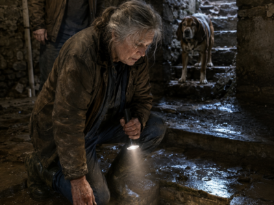 At 68, Nora Used Her Last Money to Drain the Flooded Tennessee Basement Her Children Called Worthless — But When the Black Water Finally Receded, Hand-Cut Stone Steps Appeared Beneath the Mud, Leading Toward the Secret Her Uncle Had Protected Until the Final Weeks of His Life