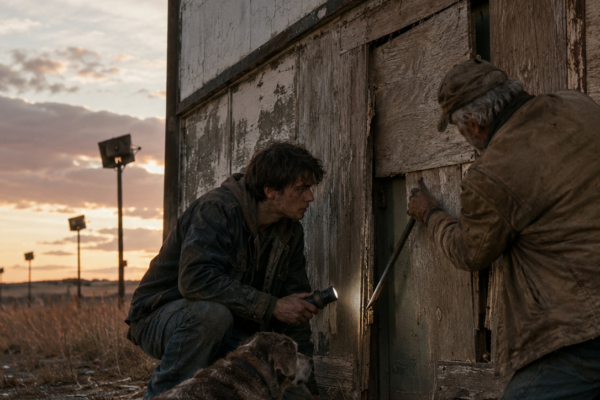 Homeless at 19, Eli Spent $200 on an Abandoned Drive-In Everyone Else Refused to Bid On—Then an Old Dog Led Him to a Sealed Room Behind the Cracked Screen, Where the Owner Had Hidden Far More Than Money