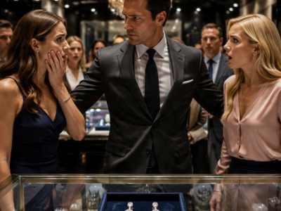 MY JEALOUS SISTER CALLED ME HER SHADOW AND SLAPPED ME BESIDE A $2,800 DIAMOND CASE—THEN THE BILLIONAIRE BEHIND ME SAID FOUR WORDS SHE COULDN’T EXPLAIN…