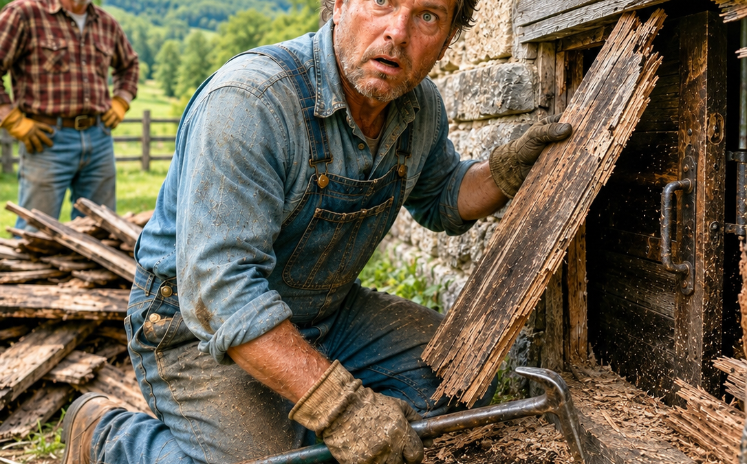 he tore down his grandfather’s smokehouse for firewood—then a second door appeared behind the wall, hiding a secret the whole county had kept for fifty years