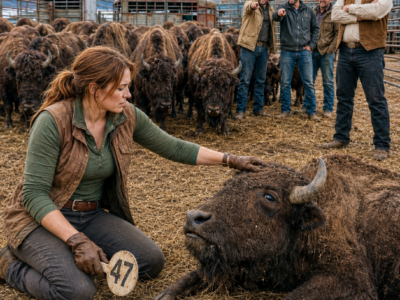 The town laughed when a broke single mother spent $800 on forty starving bison, and the cattle baron promised to own her land by spring—until she found an old brand beneath their winter coats…