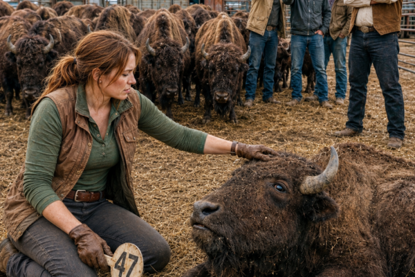 The town laughed when a broke single mother spent $800 on forty starving bison, and the cattle baron promised to own her land by spring—until she found an old brand beneath their winter coats…