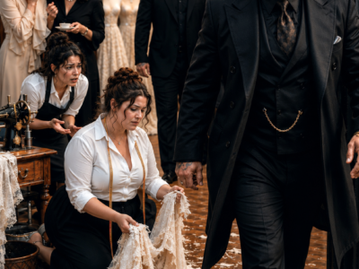 The Mafia Boss Tore the Plus-Size Seamstress’s Dress in Half—Then the Letter Hidden in His Mother’s Gown Made Him Stop His Wedding