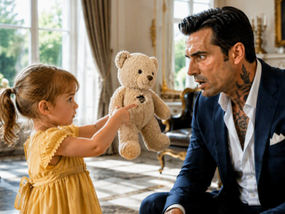 THE MAID’S THREE-YEAR-OLD DAUGHTER OFFERED TO FIX MY DEAD WIFE’S TORN TEDDY BEAR—THEN SHE FELT SOMETHING HARD INSIDE, AND ONE WOMAN IN MY HOUSE STOPPED SMILING