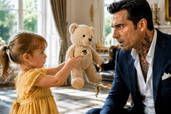 THE MAID’S THREE-YEAR-OLD DAUGHTER OFFERED TO FIX MY DEAD WIFE’S TORN TEDDY BEAR—THEN SHE FELT SOMETHING HARD INSIDE, AND ONE WOMAN IN MY HOUSE STOPPED SMILING
