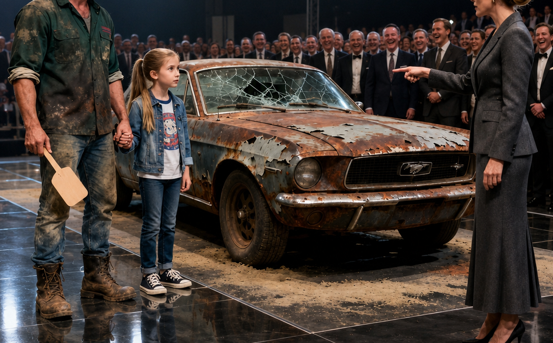 they laughed when the broke mechanic paid $500 for a rusted mustang—30 days later his grandfather touched the hood and the whole city went silent