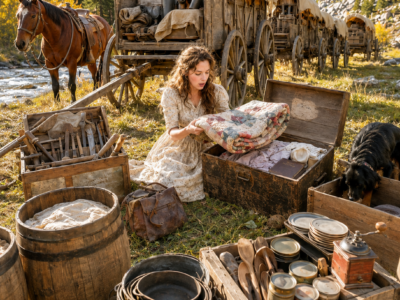 they took her home after her father died and laughed when she rode toward a “dead” mountain—then she found six wagons that had been waiting twenty years for her family