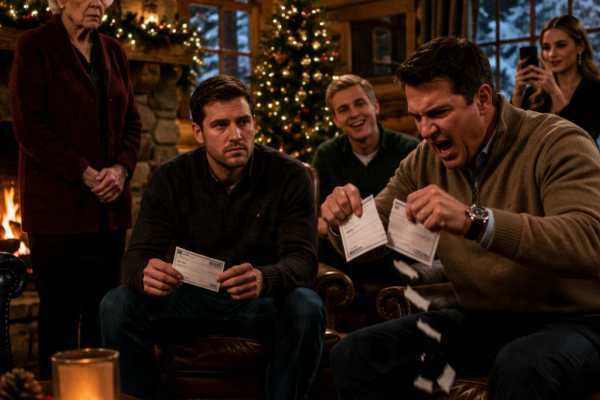 AT CHRISTMAS, MY GRANDMOTHER HANDED OUR FAMILY $5 MILLION CHECKS AND THEY LAUGHED IN HER FACE — I DEPOSITED MINE, THEN THE BANK MANAGER ASKED ME TO FOLLOW HIM INTO HIS OFFICE