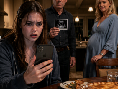 MY DAD’S FIANCÉE PRAISED ME FOR STARVING MYSELF—THEN SHE CLAIMED SHE WAS CARRYING HIS BABY, BUT THE NIGHT MY PHONE WAS ERASED, I REALIZED SHE WAS HIDING SOMETHING WORSE