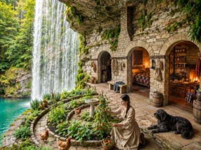left with only $7 after her husband’s death, a young widow vanished into the ozarks — then the room behind a waterfall revealed who had been waiting there before her