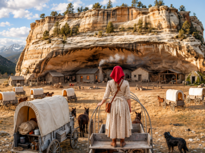 they said seven wagons vanished in the mountains—40 years later, a young woman bought the frozen land for $9.40 and found the lie that built a town