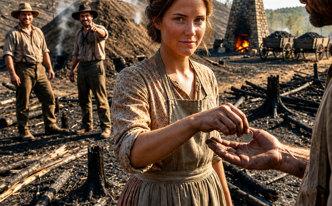 For $8 She Bought the Charred Hillside — By Spring, Every Blacksmith Bid for Her Charcoal