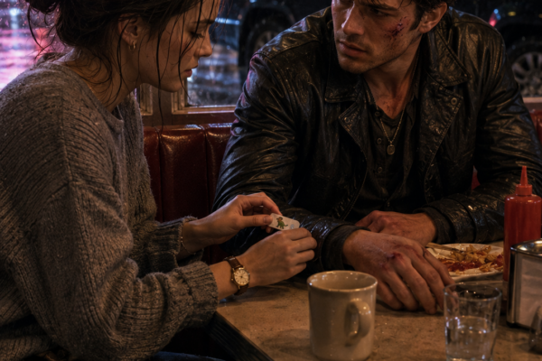 She Asked a Wounded Stranger, “Can I Sit With You?”—Never Knowing He Was an Enforcer Hiding From Her Mafia-Boss Father, or That the Cheap Diner Booth Where Nora Hayes Offered Him a Dinosaur Bandage Would Become the One Place Jack Chose Her Life Over His Own
