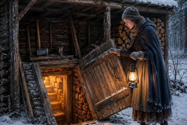 her husband’s family threw the widow out before winter—then the coldest week in wisconsin drove them all beneath her woodshed