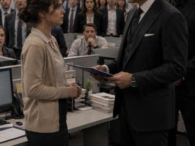 A Shy Secretary Accidentally Called the Mafia Boss “Honey” in Front of Thirty Employees—But Instead of Firing Her, Gabriel Moretti Erased the Debt Her Ex Left Behind, Moved Her Beside His Office, and Forced Paige to Decide Whether His Protection Was Freedom, Another Cage, or Something She Could Rewrite on Her Own Terms