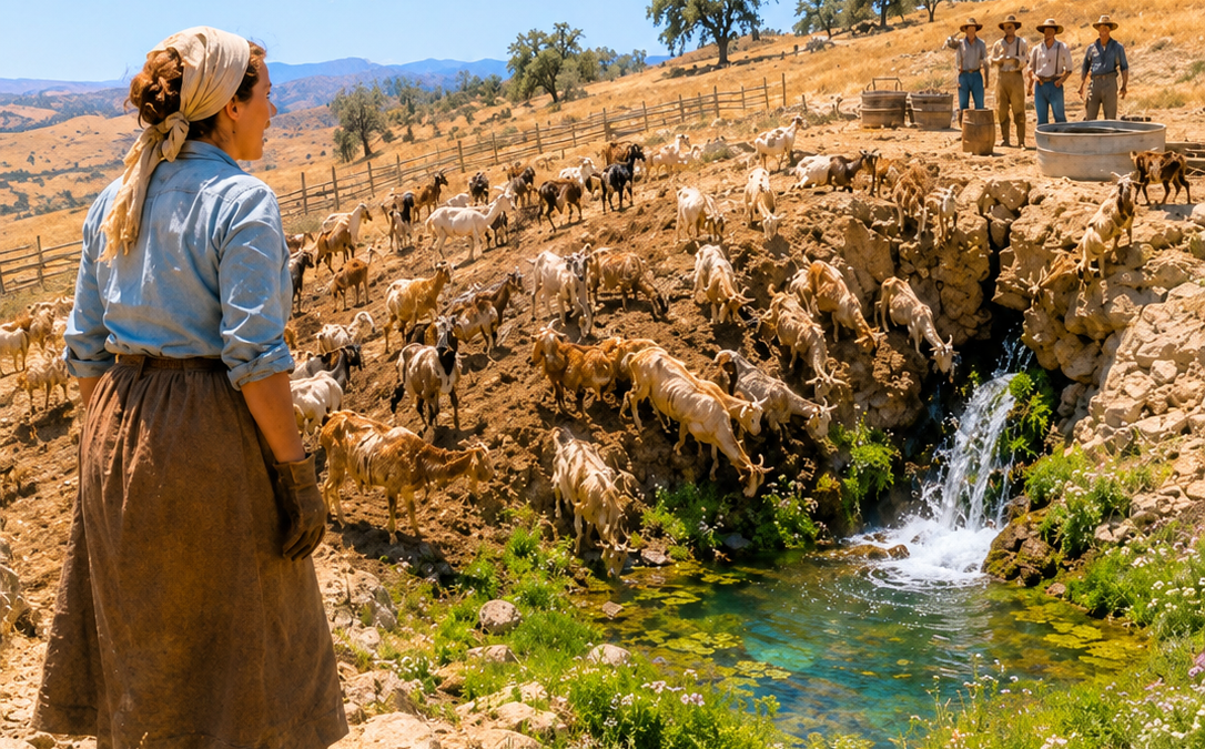 She Paid $40 for 55 Starving Goats — They Cracked Open a Hillside Spring the Drought Never Found