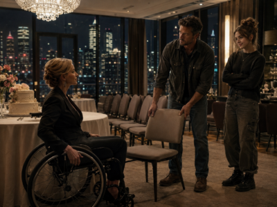 No One Came to the Paralyzed CEO’s 38th Birthday—Then a Single Father Pulled Out Two Chairs Beside Her, Fixed One Tiny Flaw in Her Wheelchair, and Gave Celeste Kingsley the First Clue That Someone Inside Her Billion-Dollar Company Wanted More Than Her Job