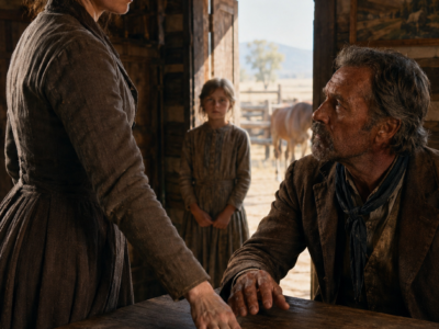 Her Father Sent Her to Beg a Wealthy Rancher for Mercy—But Clara Refused to Apologize for a Debt She Never Made, Offered Her Own Labor Instead, and Discovered Nathaniel Carter Had Been Waiting for Someone Honest Enough to Enter His Silent House Without Becoming Another Thing He Owned