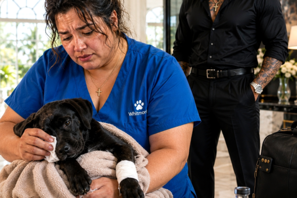 I Carried the Mafia Boss’s Terrified Puppy Until Dawn—Then He Told Me He Had Watched Every Minute